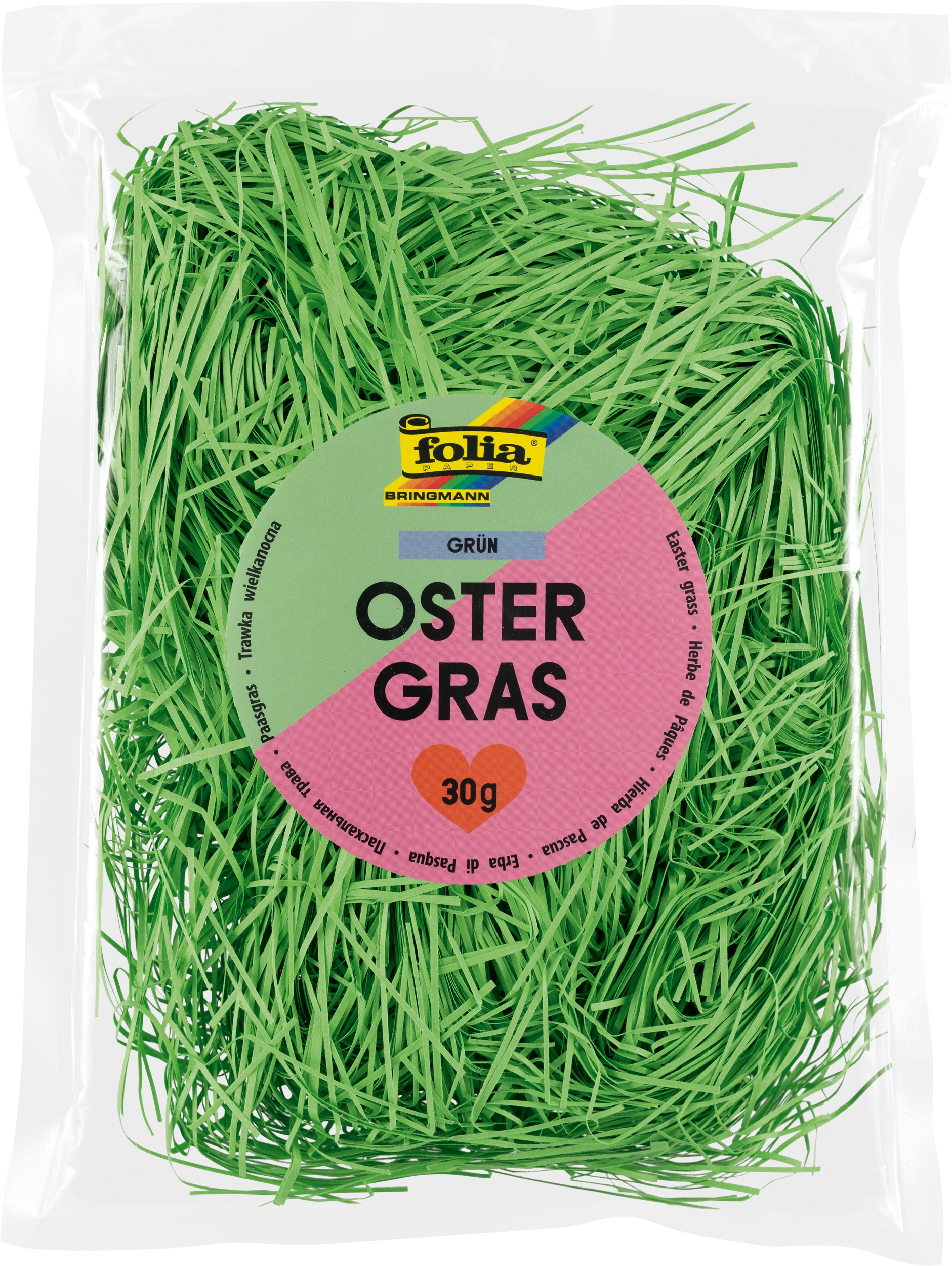 Easter Grass, Green, transparent bag