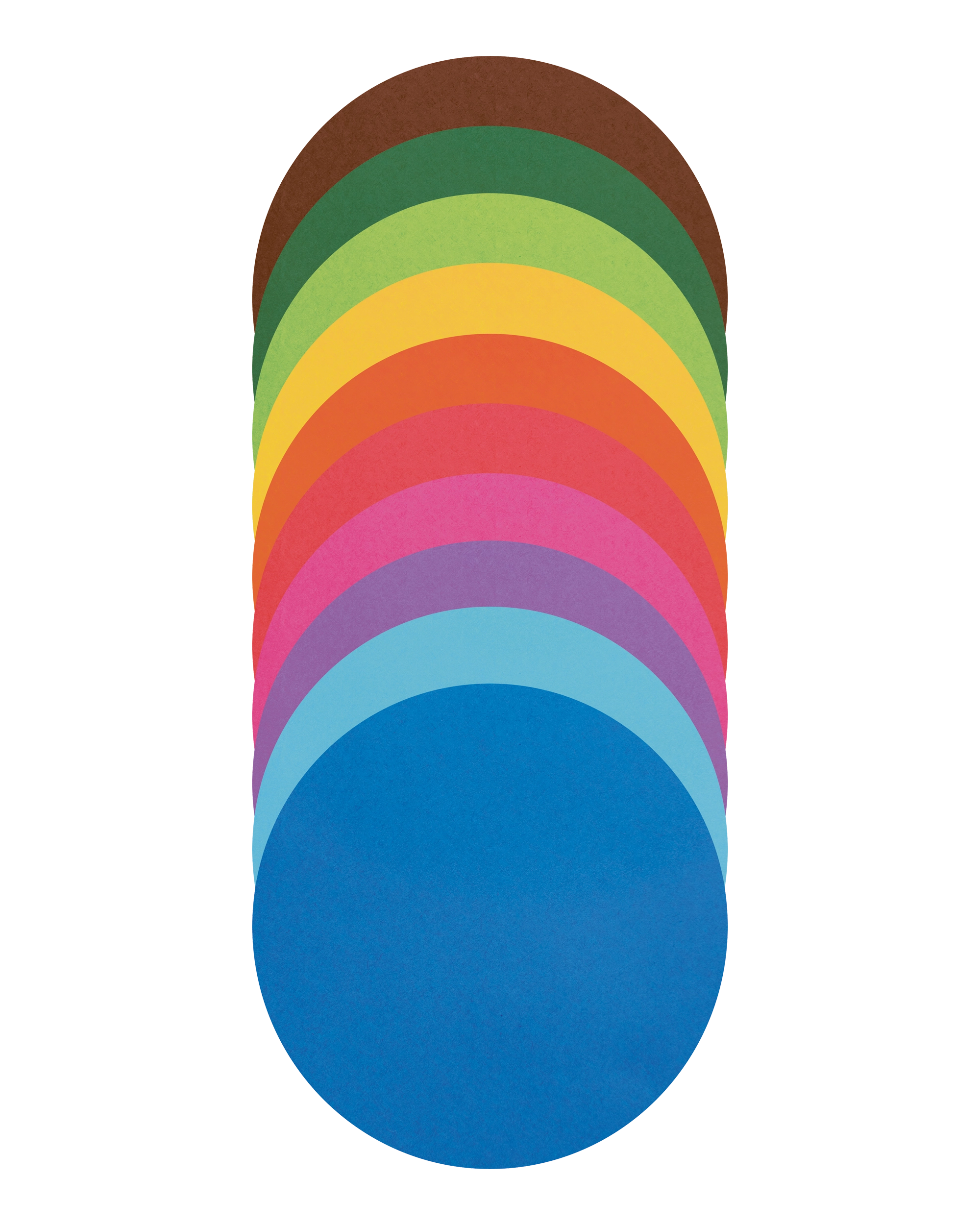 Origamipapier, Basic Mix, Rund, 70 g/m², 500 Blatt