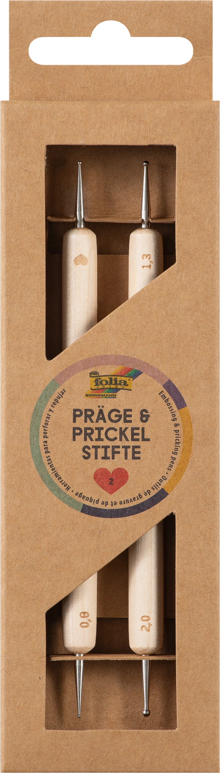 Embossing & Pricking Pens, Wood, 13 cm, 2 pens