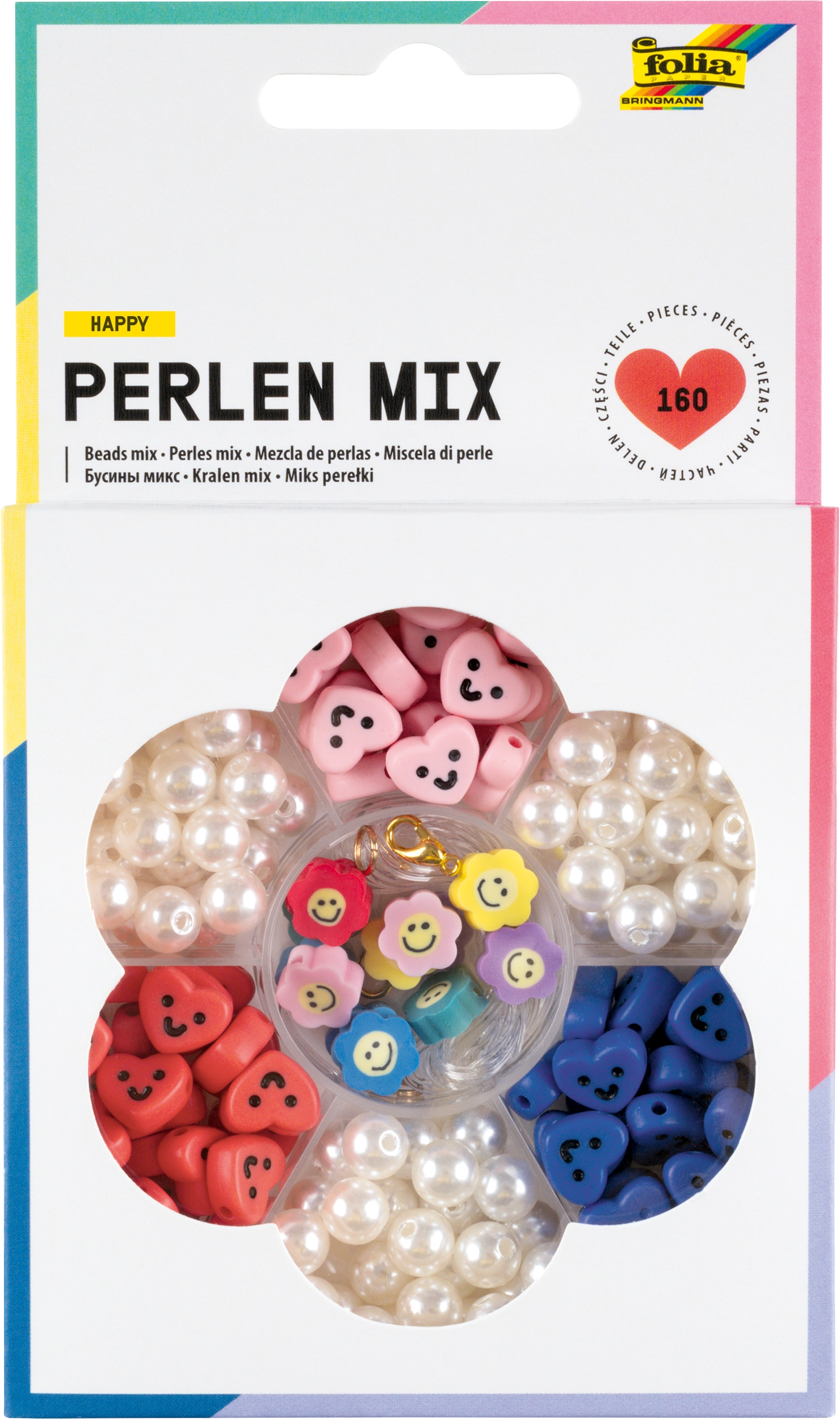 Beads Mix, Happy, 160 parts