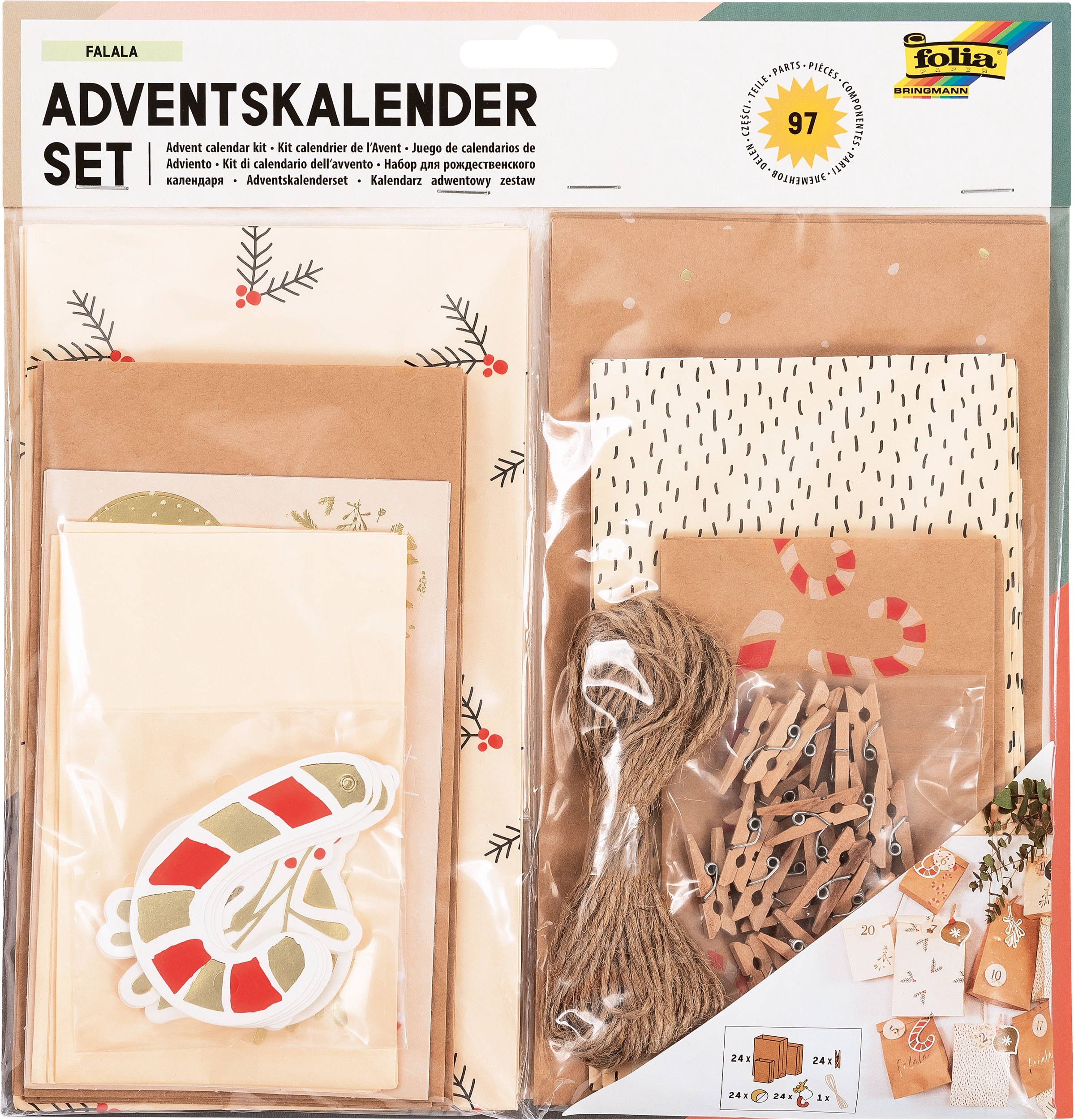 Adventskalender-Set, FALALA, 97 Teile